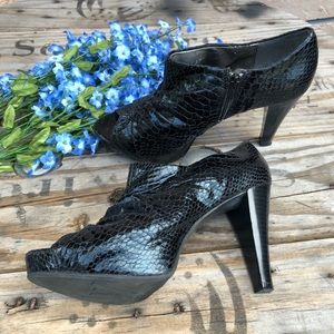 🐍 Worthington ruched bootie heel with zipper sz 8